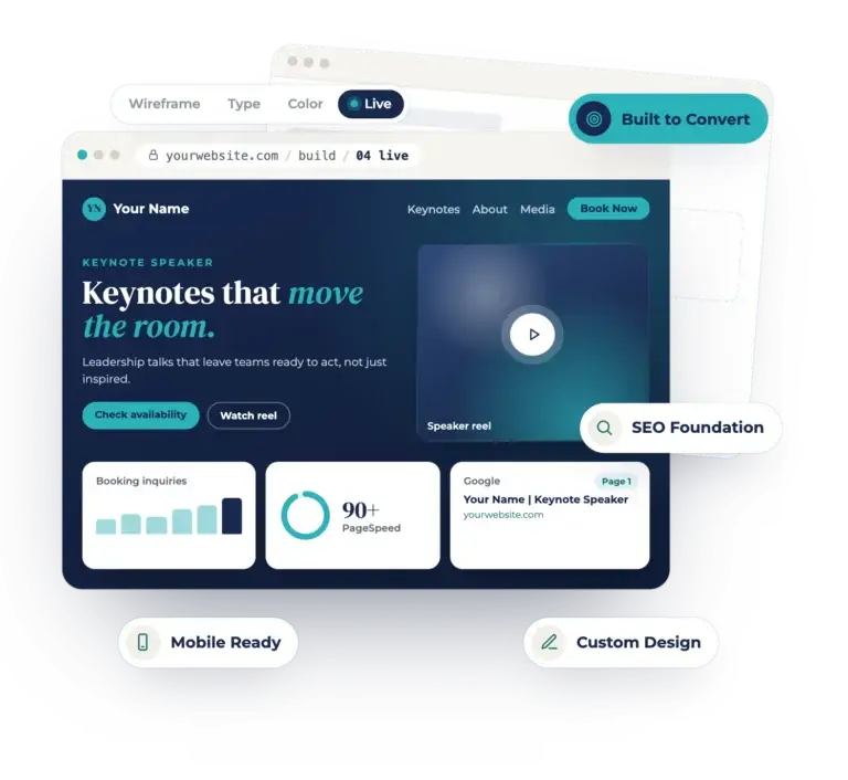 Website build stage 4: finished speaker website, live